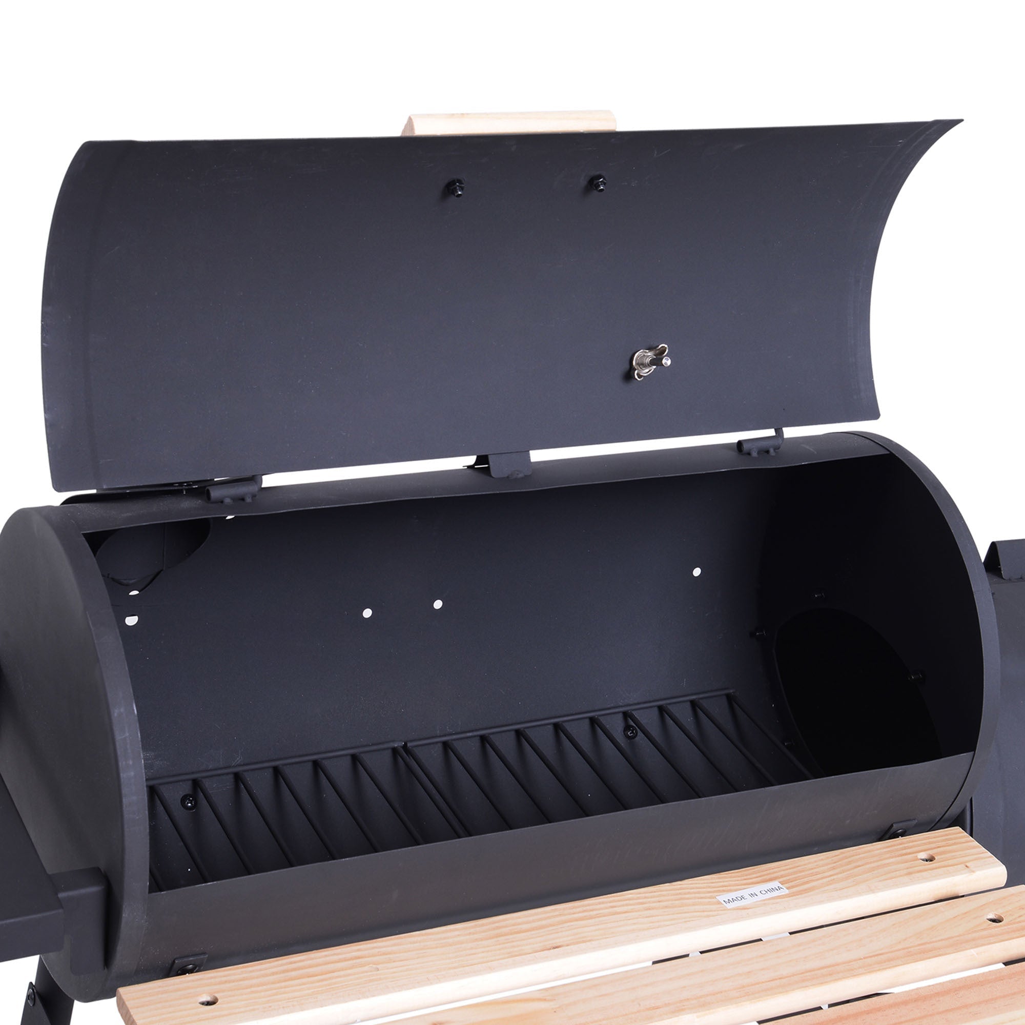 Outsunny 48' Steel Portable Backyard Charcoal BBQ Grill and Offset Smoker Combo with Wheels