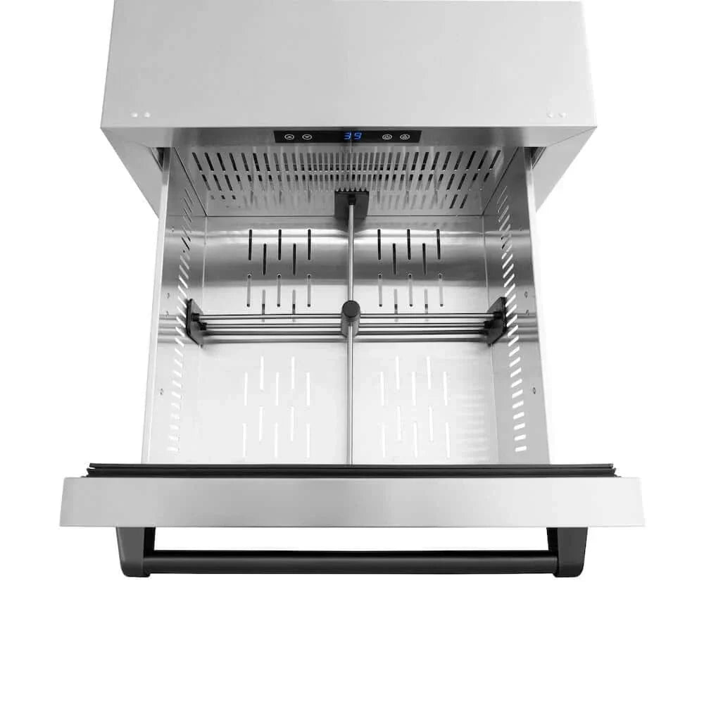 ZLINE 24" Touchstone 168 Can Outdoor-Rated Dual Refrigerator Drawer, Matte Black, RDSOZ-ST-24-MB