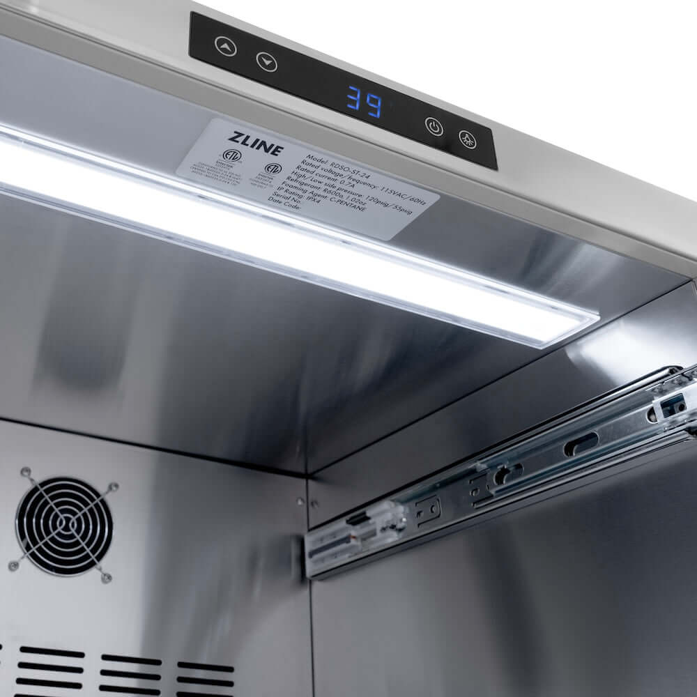 ZLINE 24" Touchstone 168 Can Outdoor-Rated Dual Refrigerator Drawer, Champagne Bronze, RDSOZ-ST-24-CB