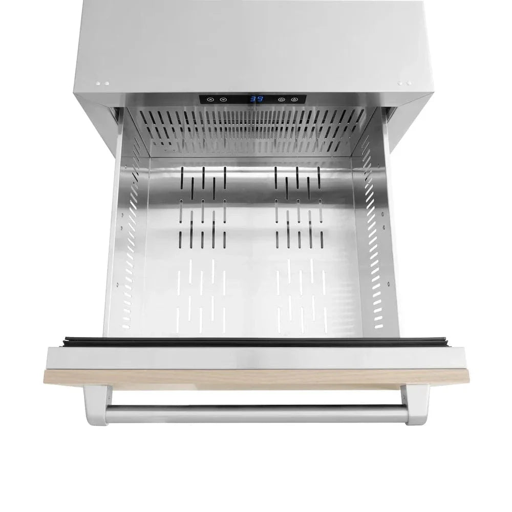 ZLINE 24" Touchstone 168 Can Outdoor-Rated Dual Refrigerator Drawer, Panel Ready, RDSPO-24