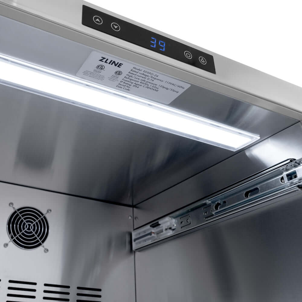 ZLINE 24" Touchstone 168 Can Outdoor-Rated Dual Refrigerator Drawer, Panel Ready Champagne Bronze, RDSPOZ-24-CB