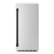 ZLINE 15" Touchstone Gourmet Ice Maker Drain Pump Stainless Steel Door Matte Black IGMDZ-ST-15-MB