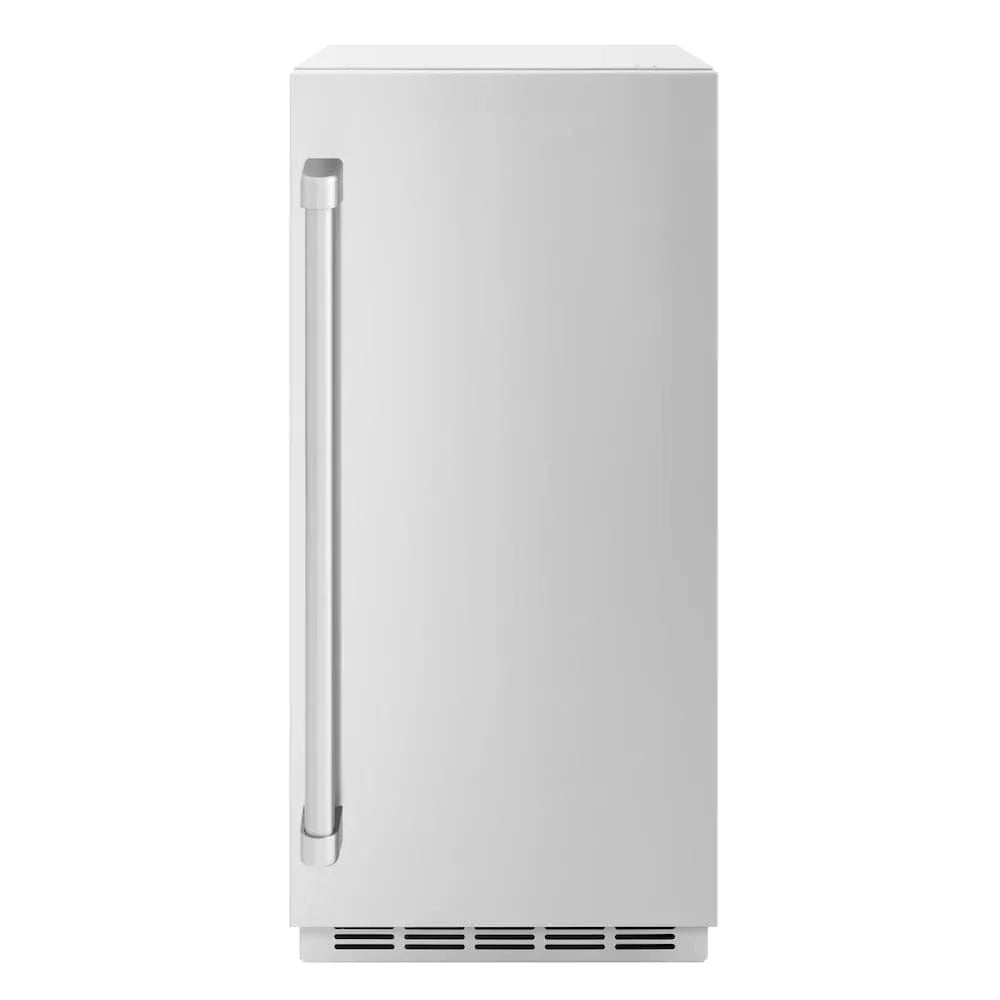 ZLINE 15" Touchstone Clear Cube Ice Maker Drain Pump Solid Stainless Steel Door ICCD-ST-15