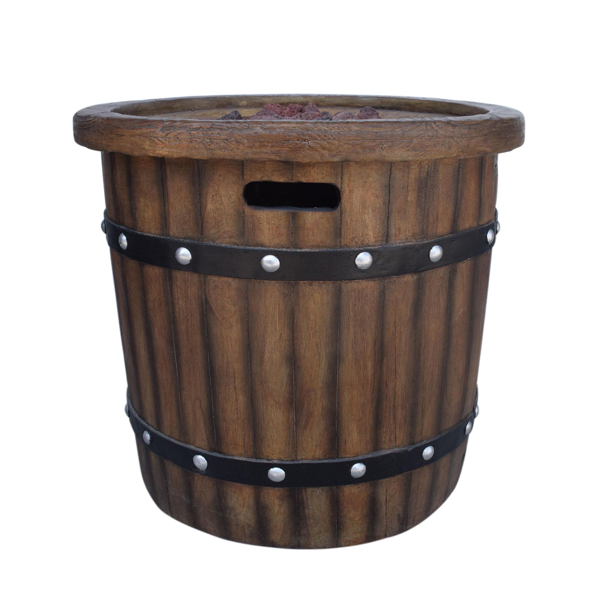 Alora 25-Inch Round 40K BTU Liquid Propance Concrete Fire Pit (SAK88764)