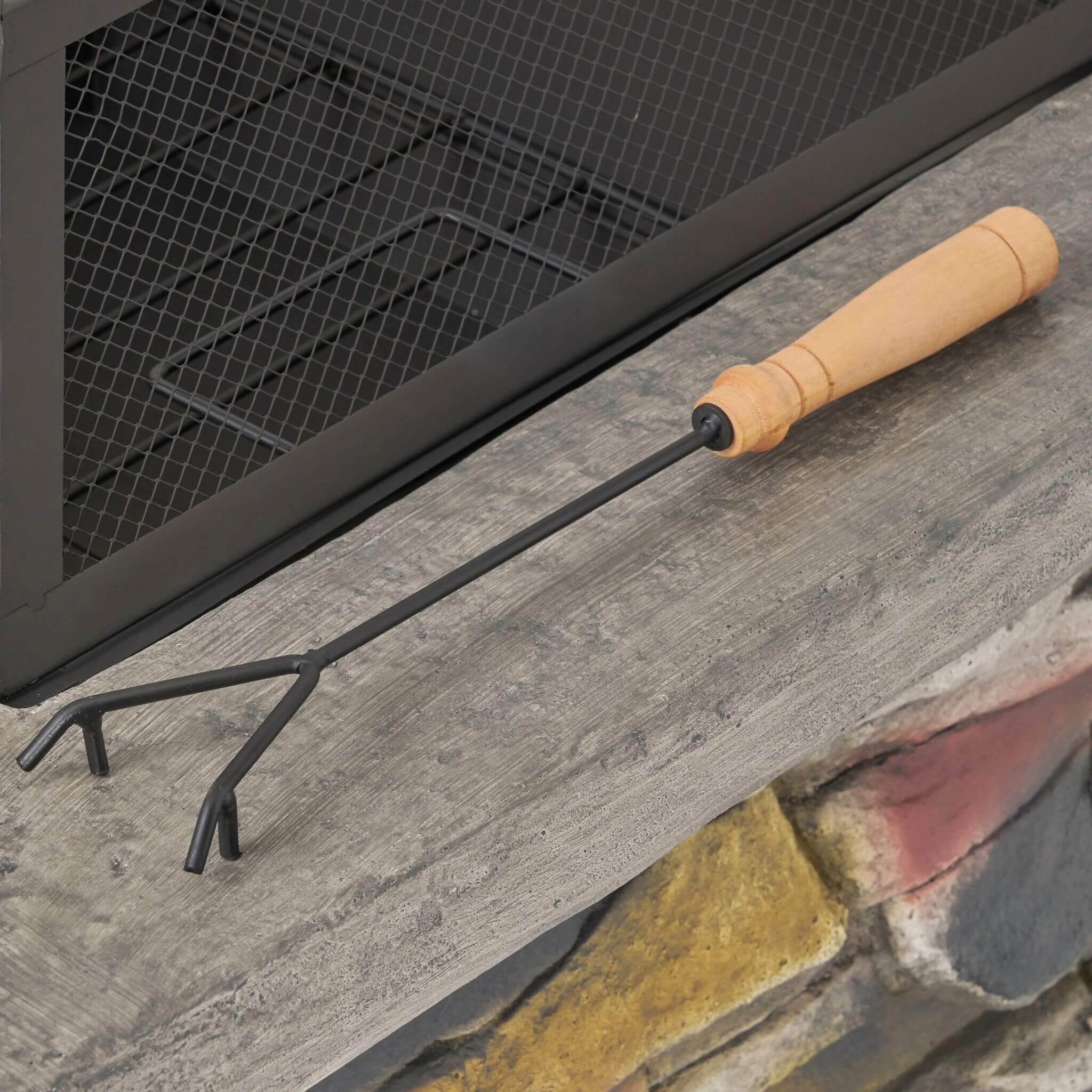 Alora 28-Inch Premium Outdoor Wood Burning Magnesium Oxide Fire Pit With Lid (SAK75214)