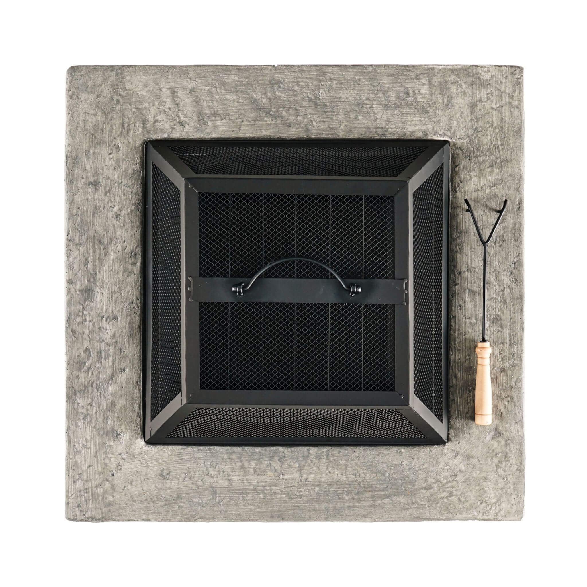 Alora 28-Inch Premium Outdoor Wood Burning Magnesium Oxide Fire Pit With Lid (SAK75214)