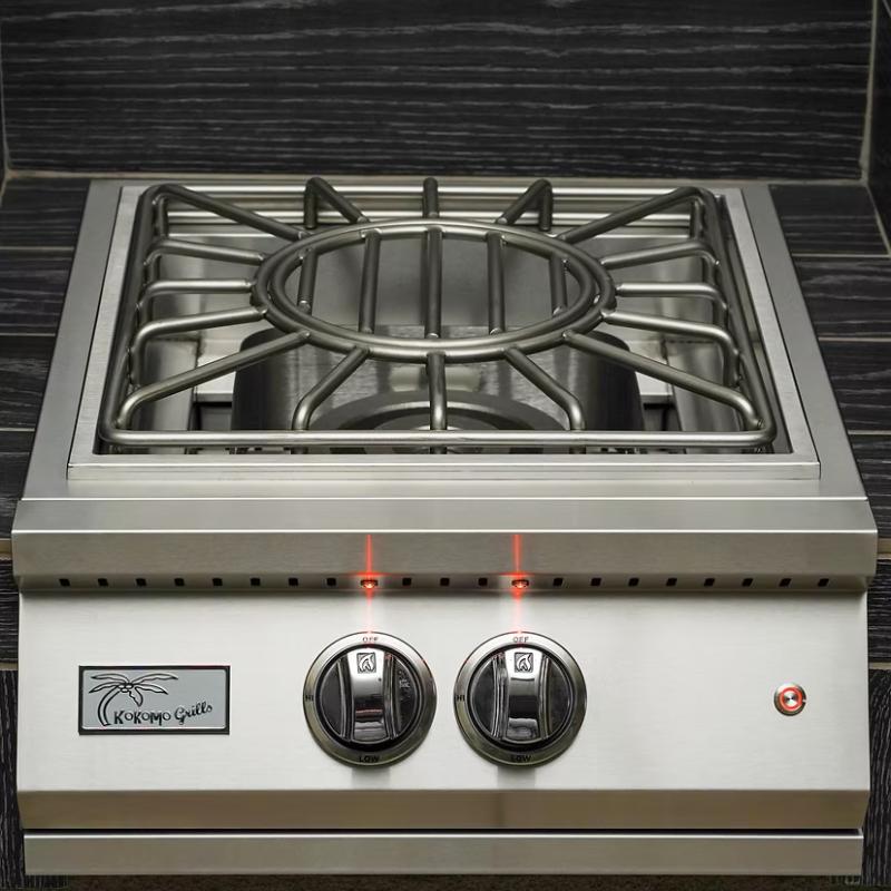 Professional Built-in Power Burner with Led Lights and Removable Grate for Wok