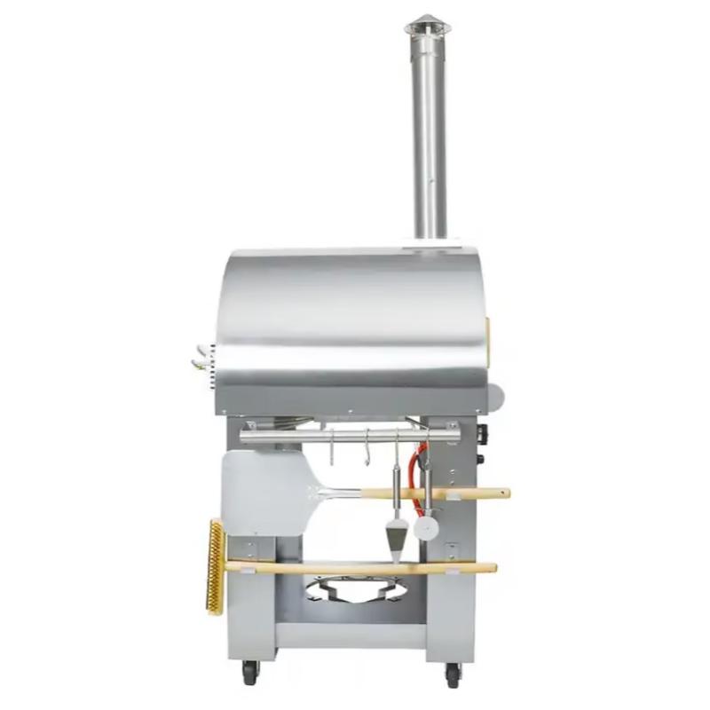 Kokomo 32 Inch Dual Fuel Gas or Wood Fired Stainless Steel Pizza Oven