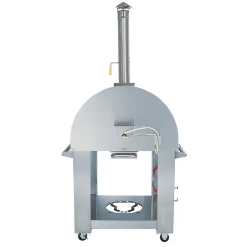 Kokomo 32 Inch Dual Fuel Gas or Wood Fired Stainless Steel Pizza Oven