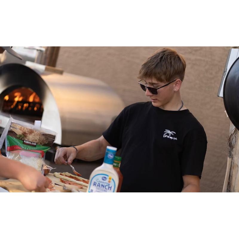 Kokomo 32 Inch Dual Fuel Gas or Wood Fired Stainless Steel Pizza Oven