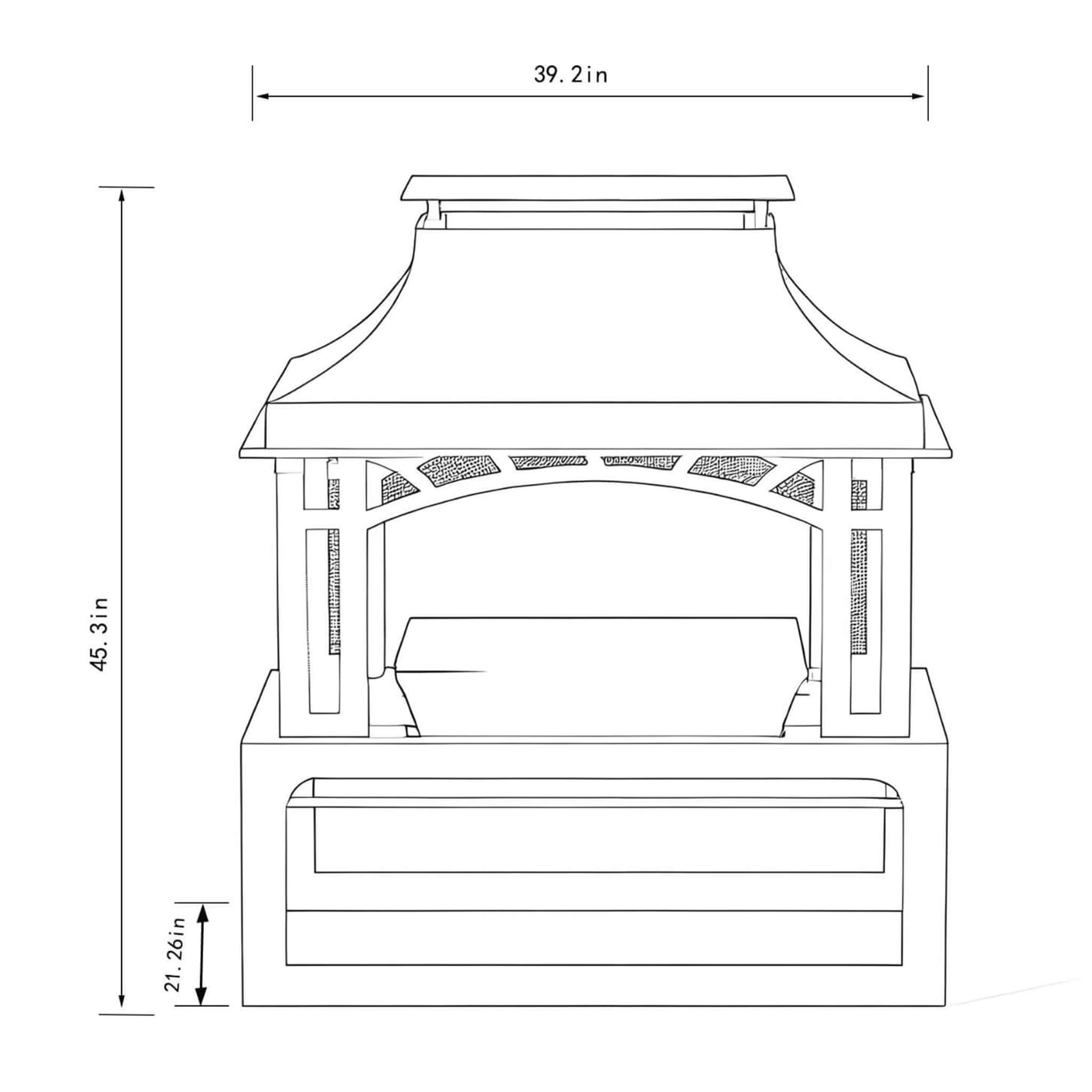 Alora 40-Inch Outdoor Steel Wood-Burning Backyard Fireplace Fire Pit (SAK45758)