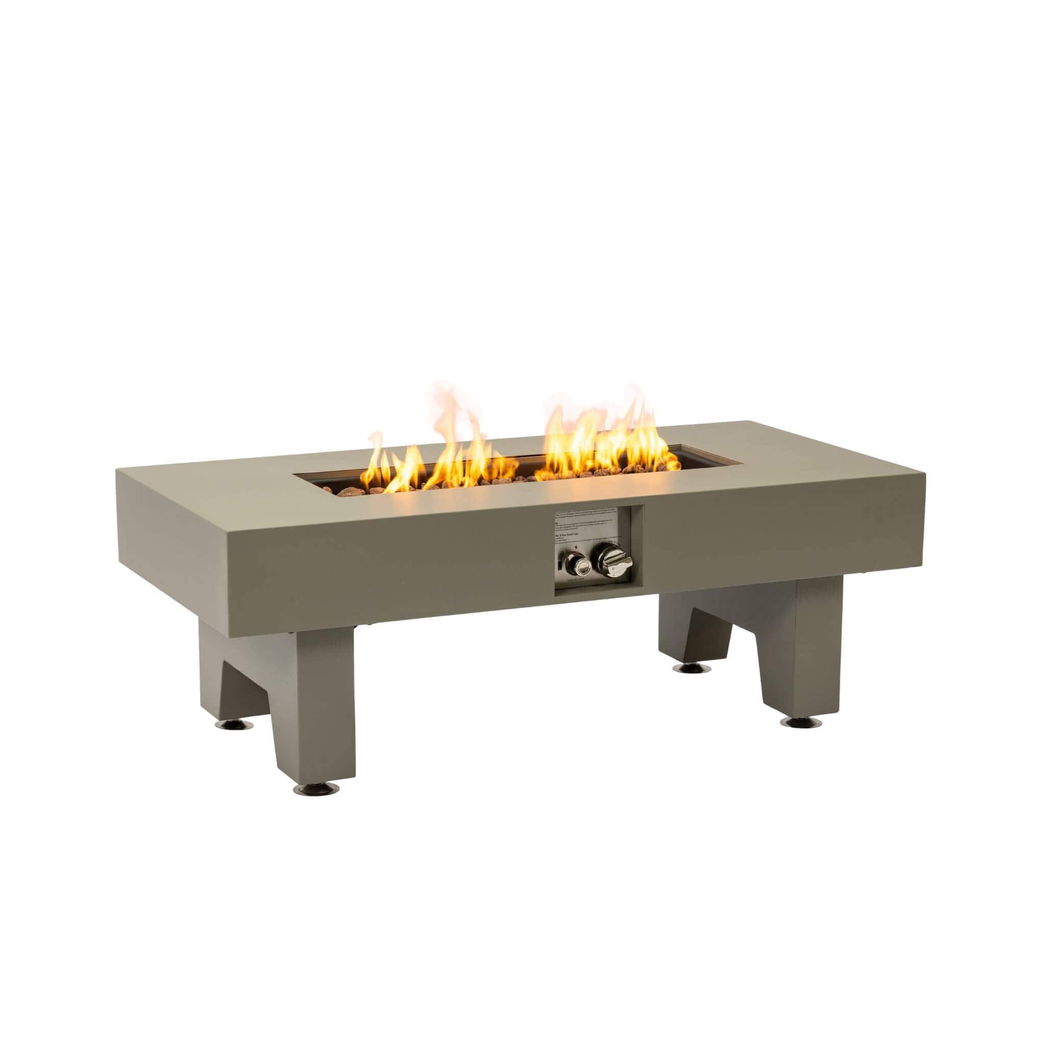 Alora 42-Inch 50K BTU Iron Liquid Propane Fire Pit Table With Glass Stones (SAK63845)
