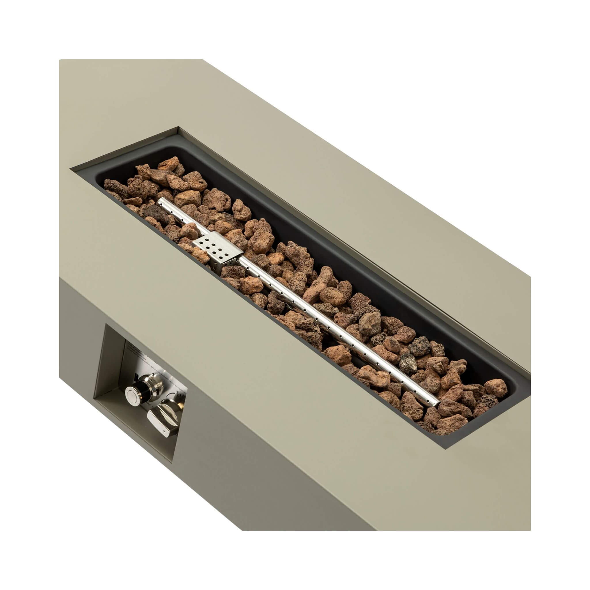 Alora 42-Inch 50K BTU Iron Liquid Propane Fire Pit Table With Glass Stones (SAK63845)