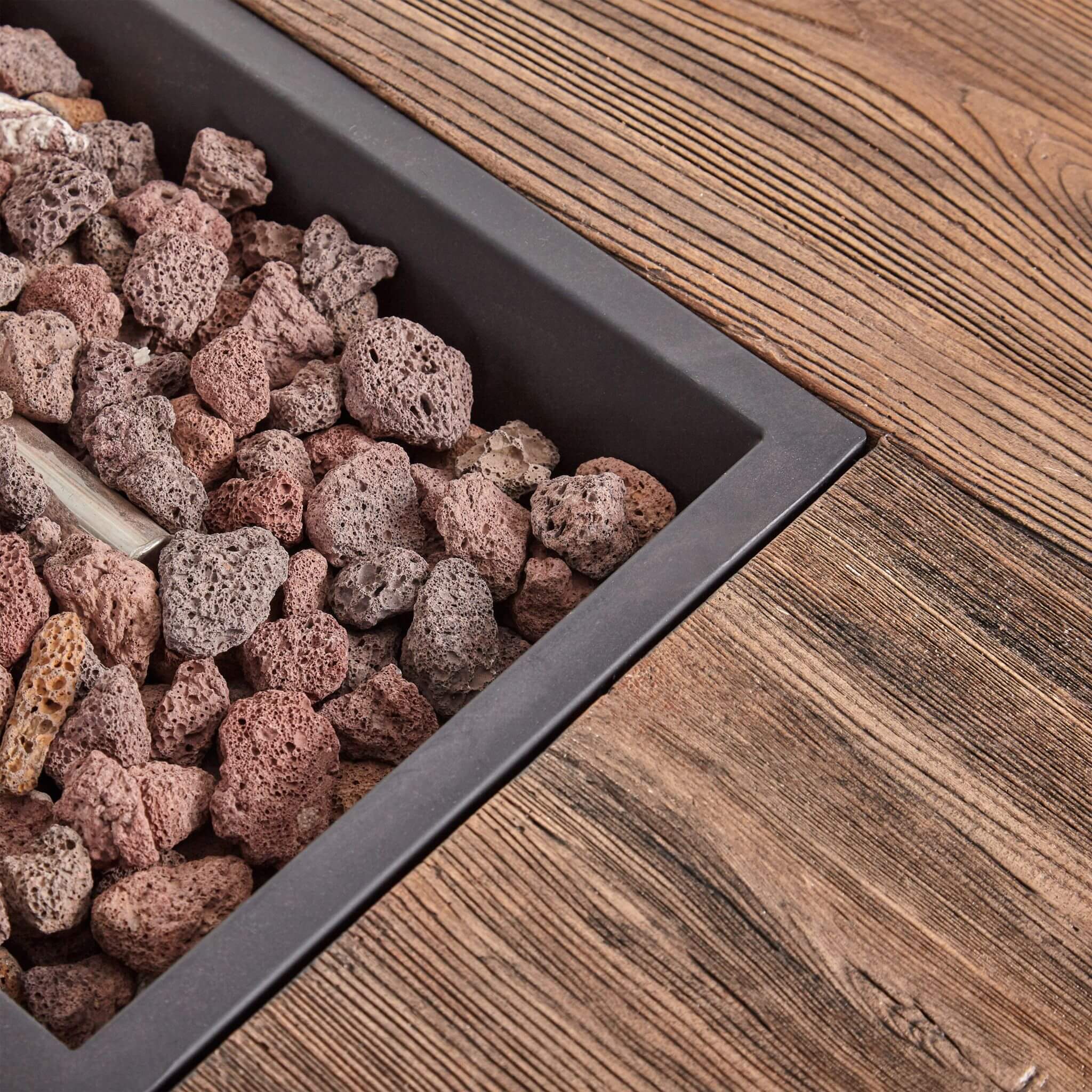 Alora 56-Inch Outdoor 50K BTU Wood Pattern Rectangle Gas Burning Fire Pit (SAK43681)