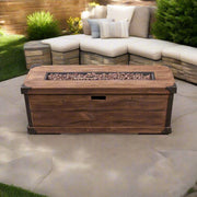 Alora 56-Inch Outdoor 50K BTU Wood Pattern Rectangle Gas Burning Fire Pit (SAK43681)