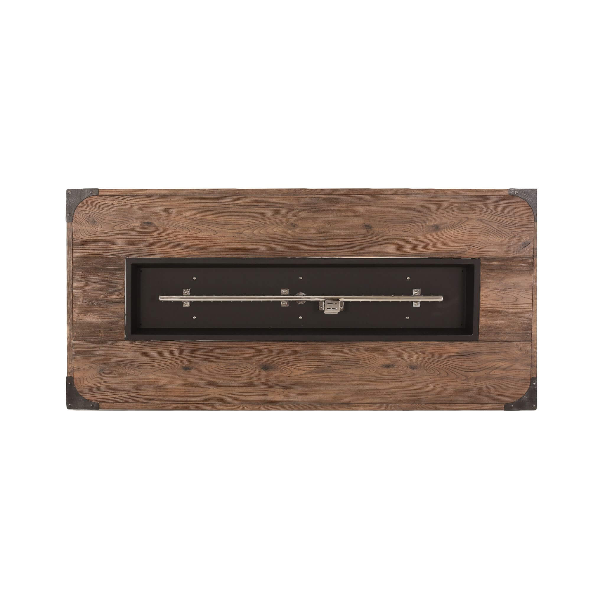 Alora 56-Inch Outdoor 50K BTU Wood Pattern Rectangle Gas Burning Fire Pit (SAK43681)