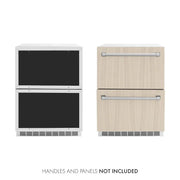 ZLINE 24" Touchstone 168 Can Outdoor-Rated Dual Refrigerator Drawer, Panel Ready, RDSPO-24