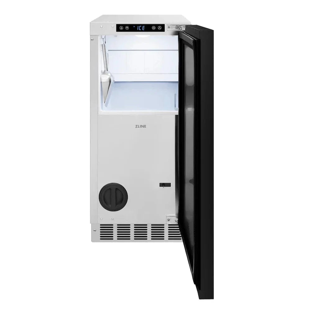 ZLINE 15" Touchstone Gourmet Ice Maker Drain Pump Panel Ready Door IGMDP-15