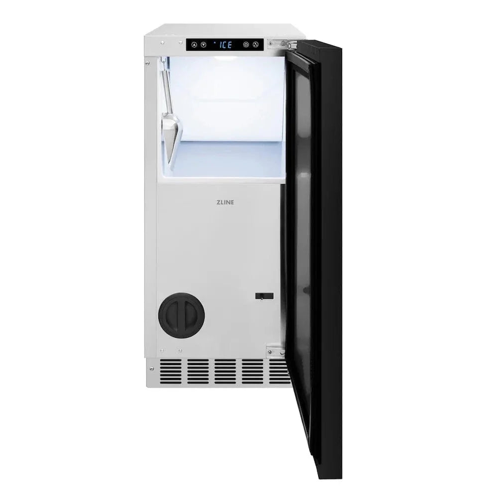 ZLINE 15" Touchstone Clear Cube Ice Maker Drain Pump Panel Ready Door ICCDP-15