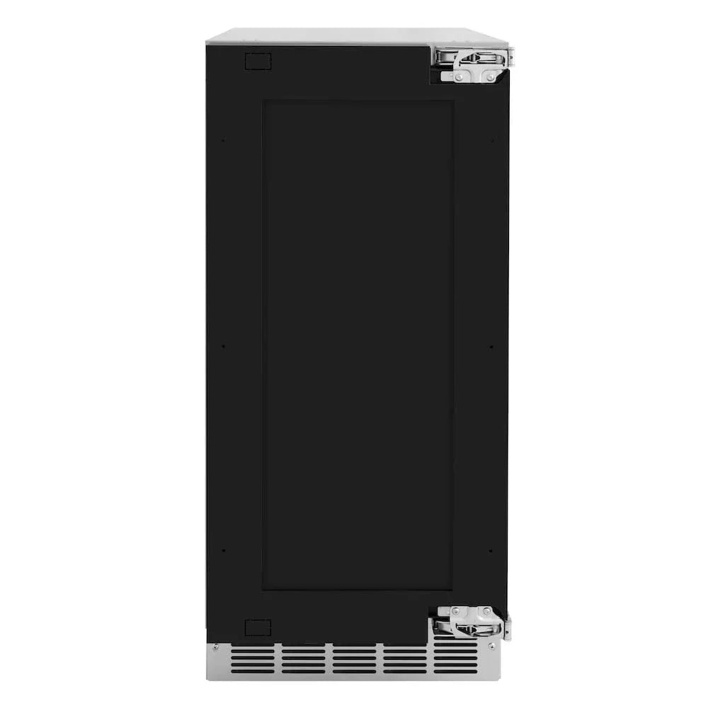 ZLINE 15" Touchstone Gourmet Ice Maker Drain Pump Panel Ready Door Matte Black IGMDPZ-15-MB