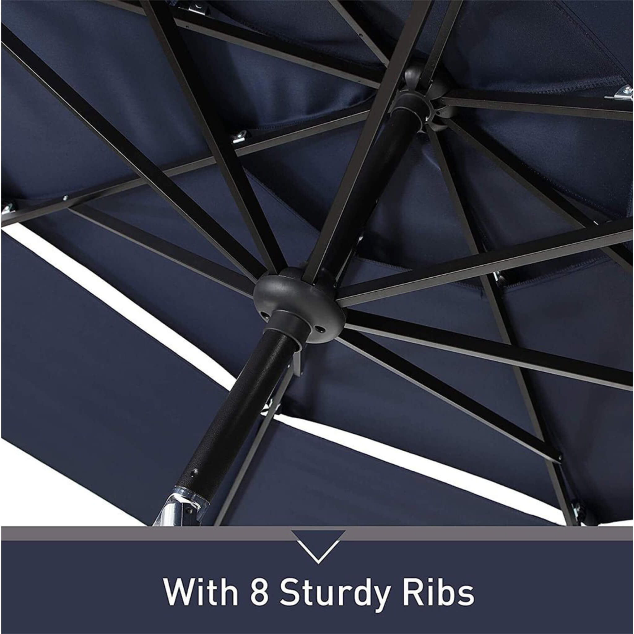 Alora 6-Piece Outdoor Patio Bar Set Dining Table With Umbrella & Swivel Bar Stools (SAK53218)