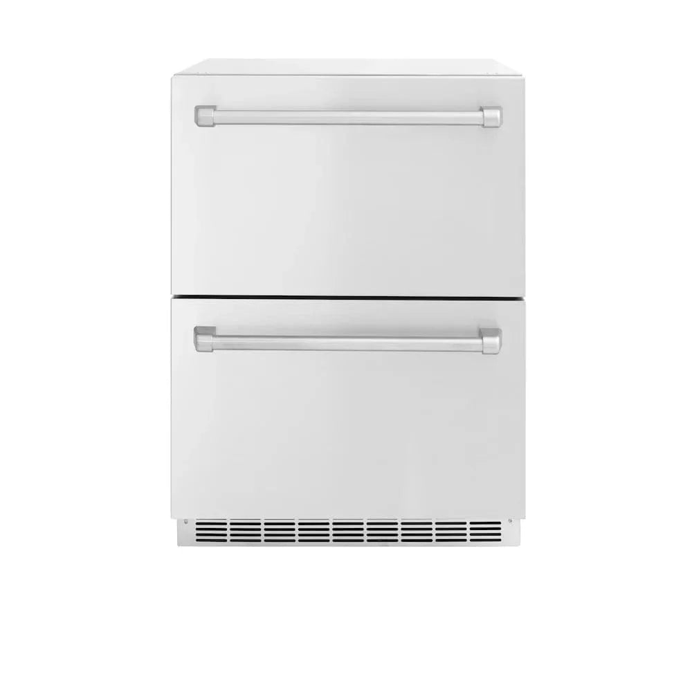 ZLINE 24" Touchstone 168 Can Outdoor-Rated Dual Refrigerator Drawer, Stainless Steel, RDSO-ST-24