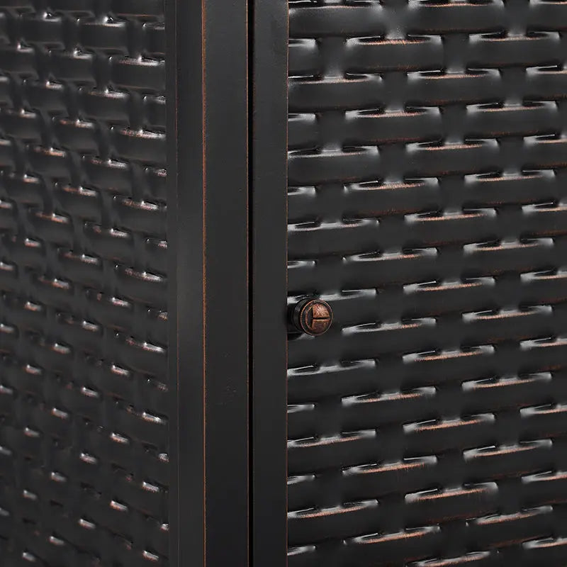 Albany 44" Rectangular Woven Aluminum Convertible Gas Fire Pit Table