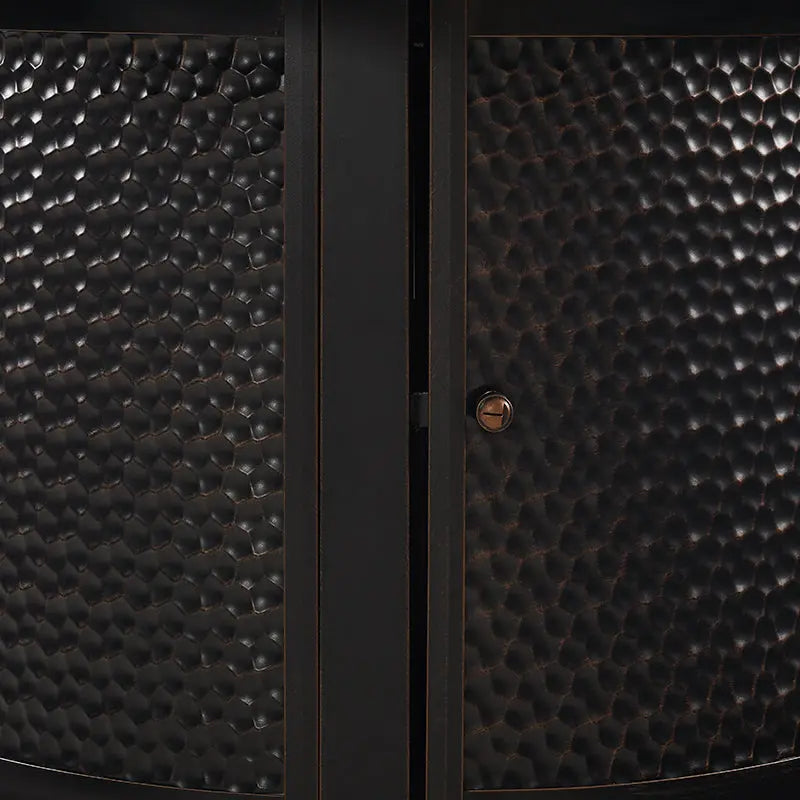 Clayton 40" Round Hammered Aluminum Convertible Gas Fire Pit Table