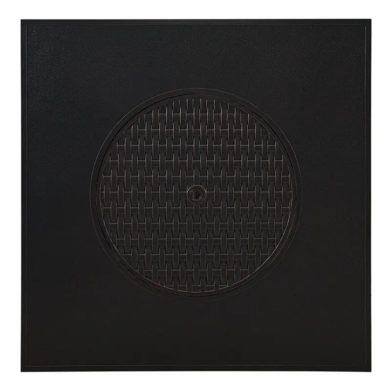 Dalton 40" Square Woven Aluminum Convertible Gas Fire Pit Table