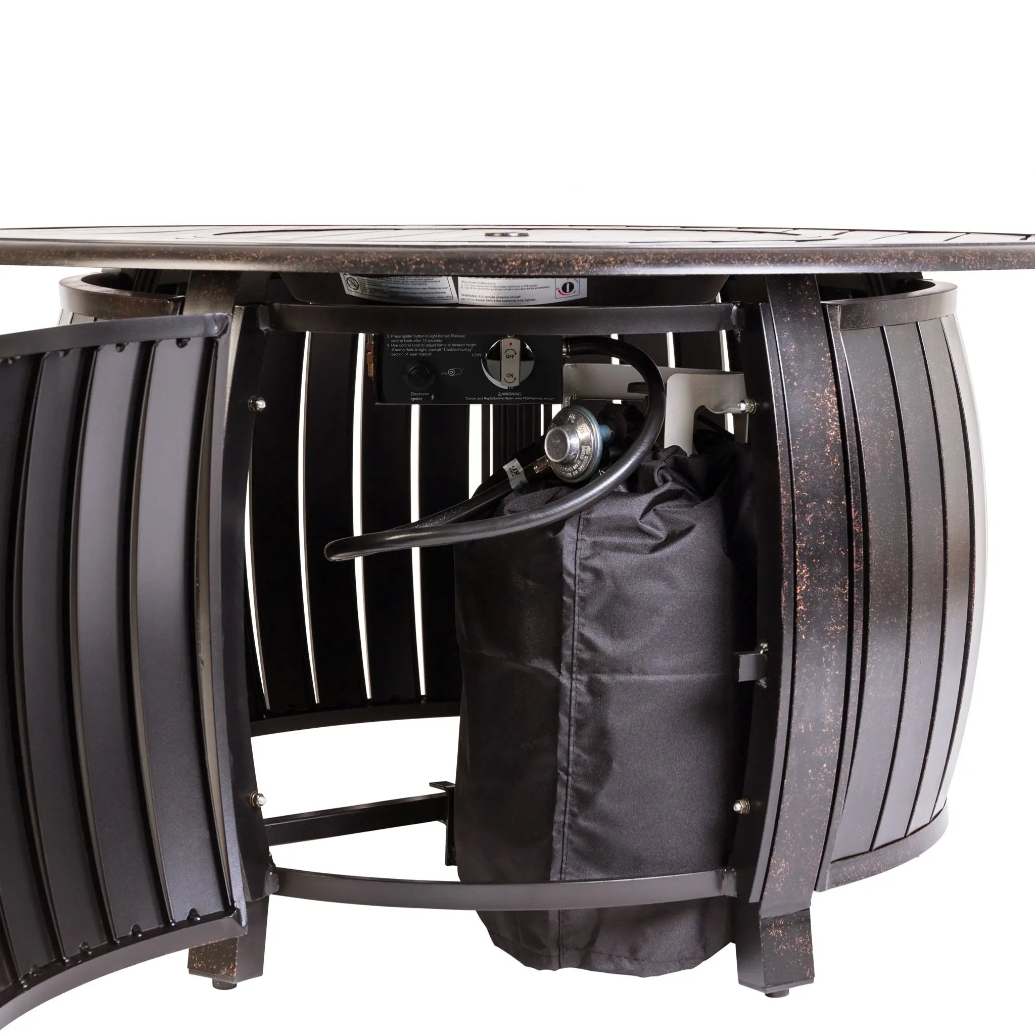 Grand Cooper 44" Round Aluminum Convertible Gas Fire Pit Table