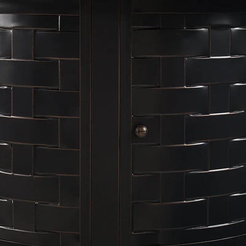 Henley 40" Round Aluminum Basketweave Convertible Gas Fire Pit Table