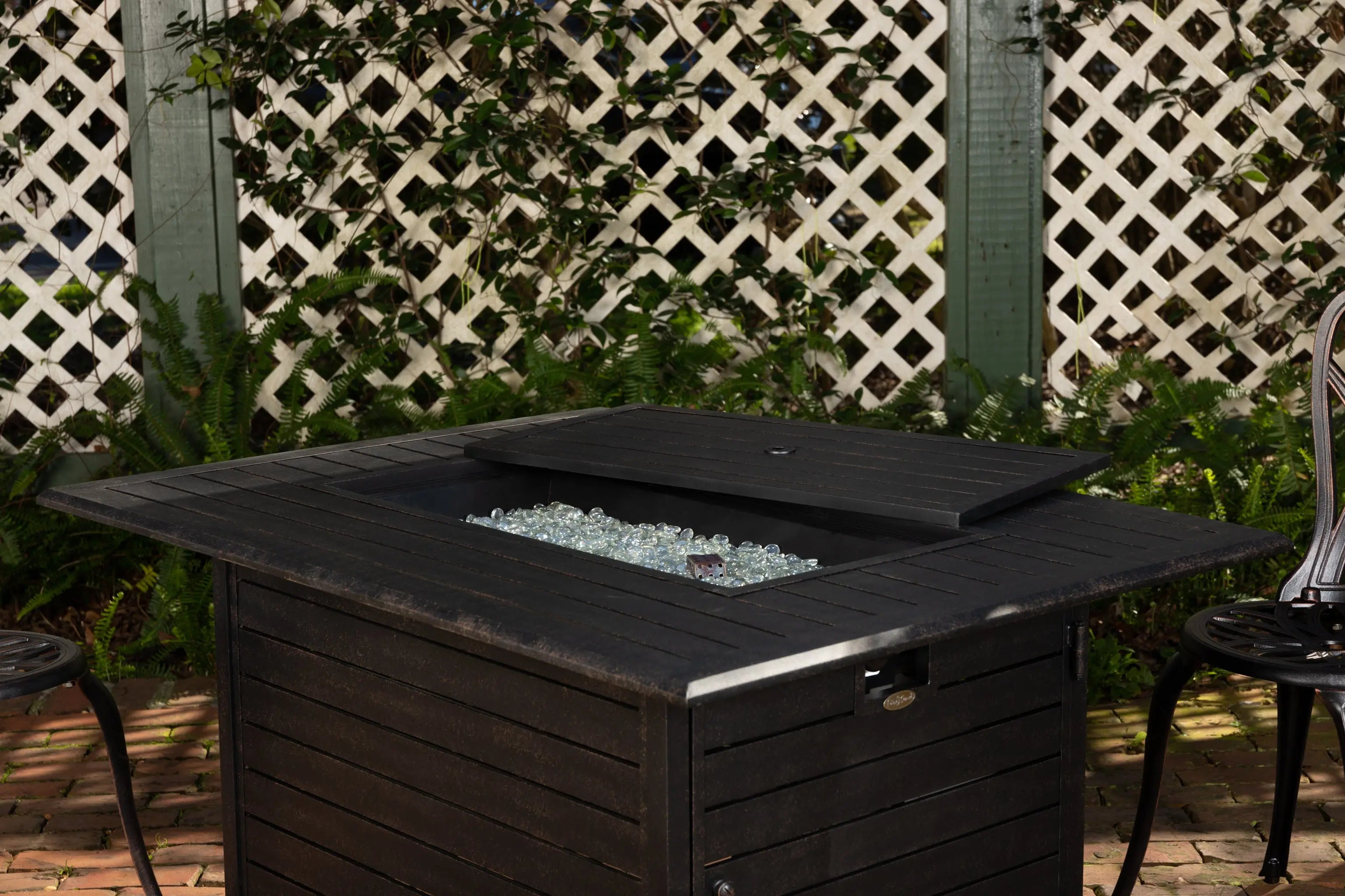 Longmont 48" Rectangular Aluminum Convertible Gas Fire Pit Table