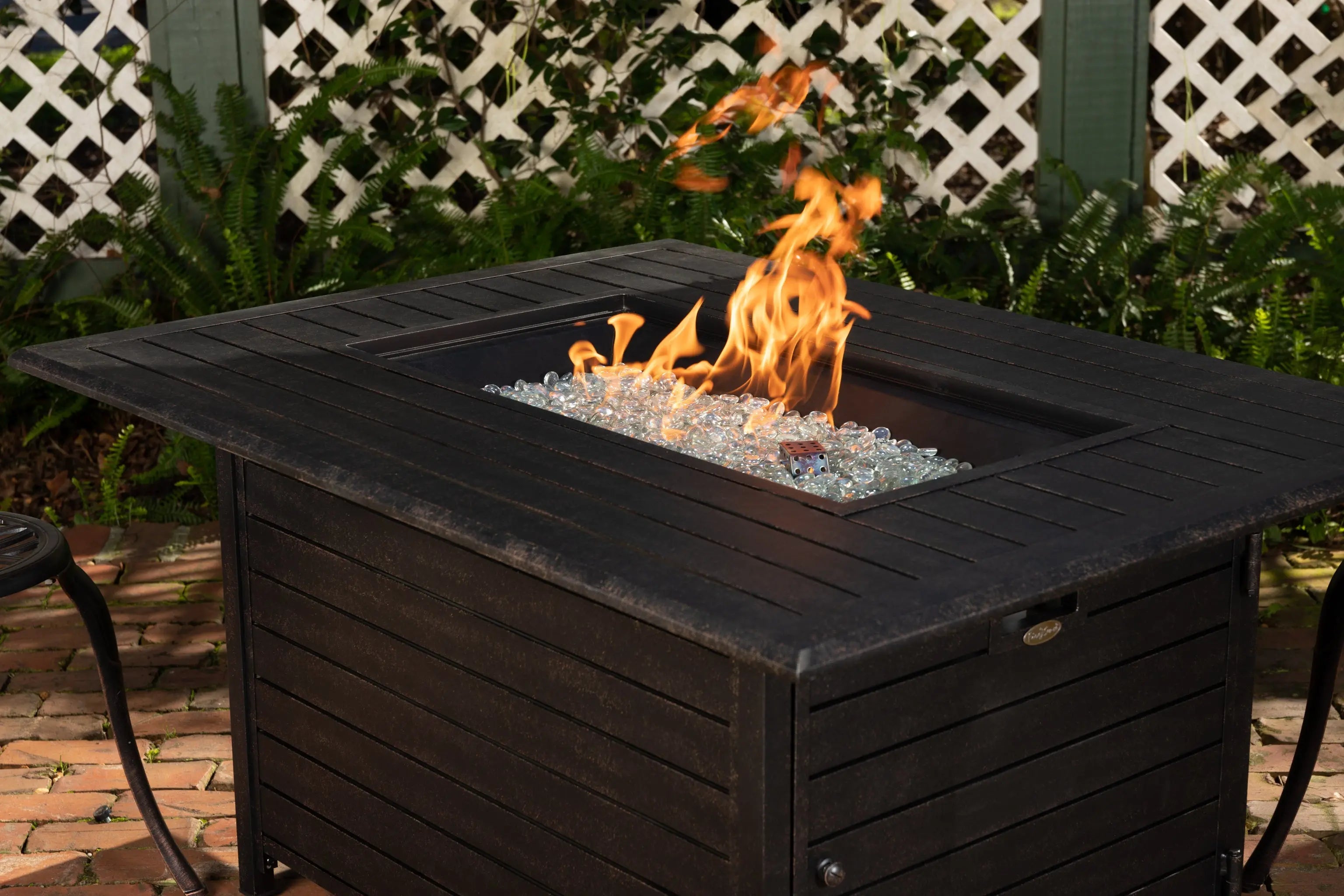Longmont 48" Rectangular Aluminum Convertible Gas Fire Pit Table