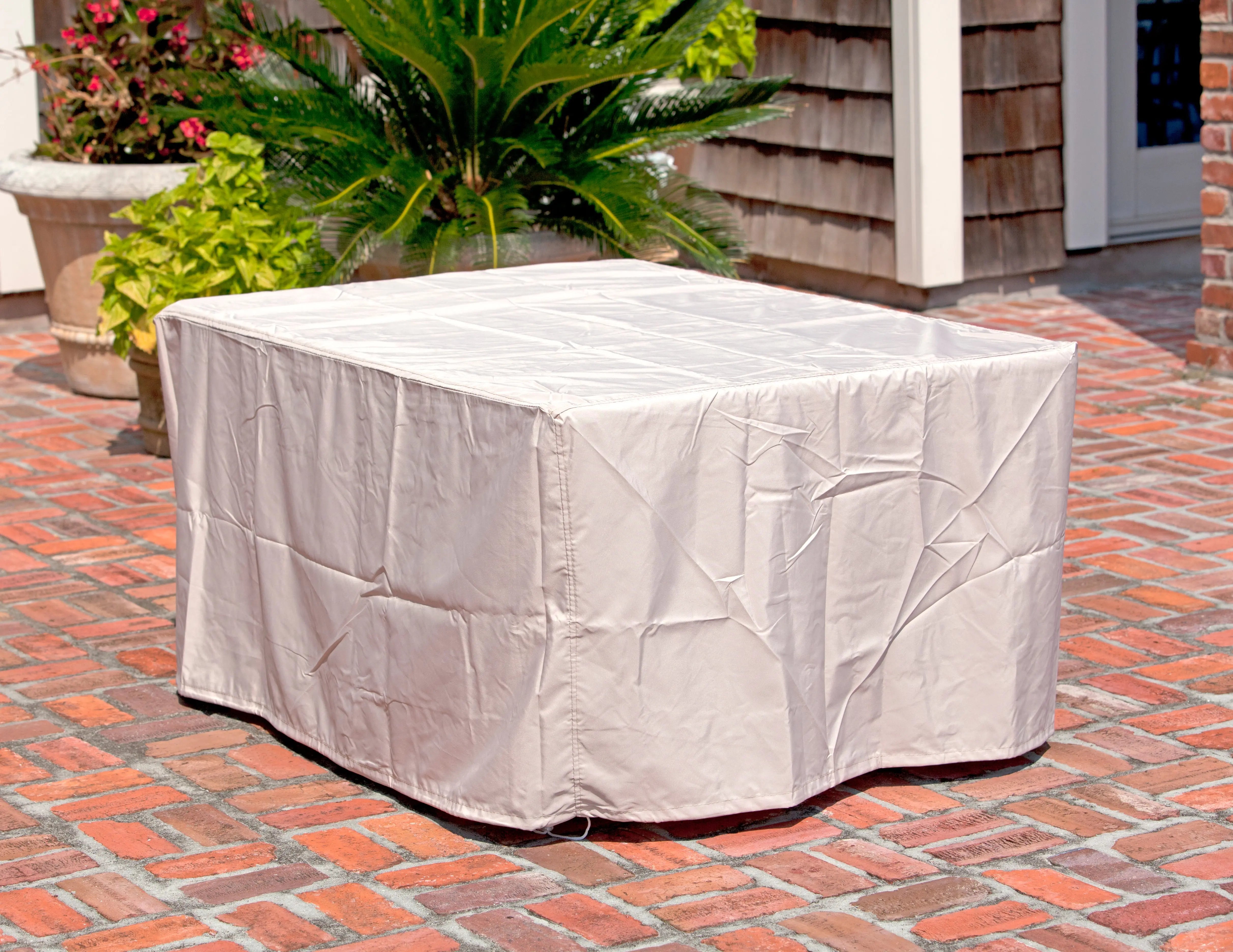 Longmont 48" Rectangular Aluminum Convertible Gas Fire Pit Table