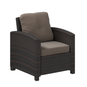 Miles Mocha Finish Outdoor Wicker Club Chair