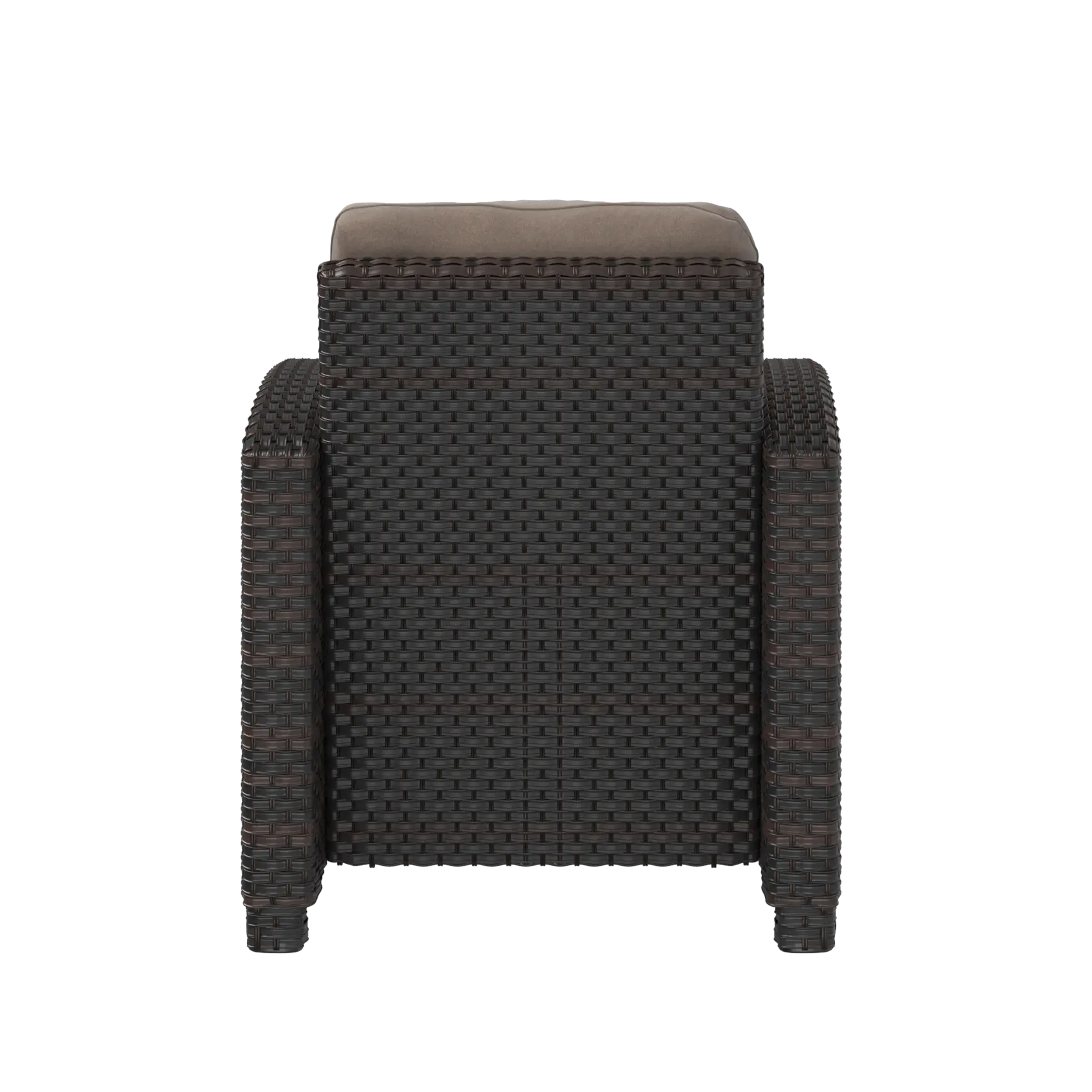 Miles Mocha Finish Outdoor Wicker Club Chair