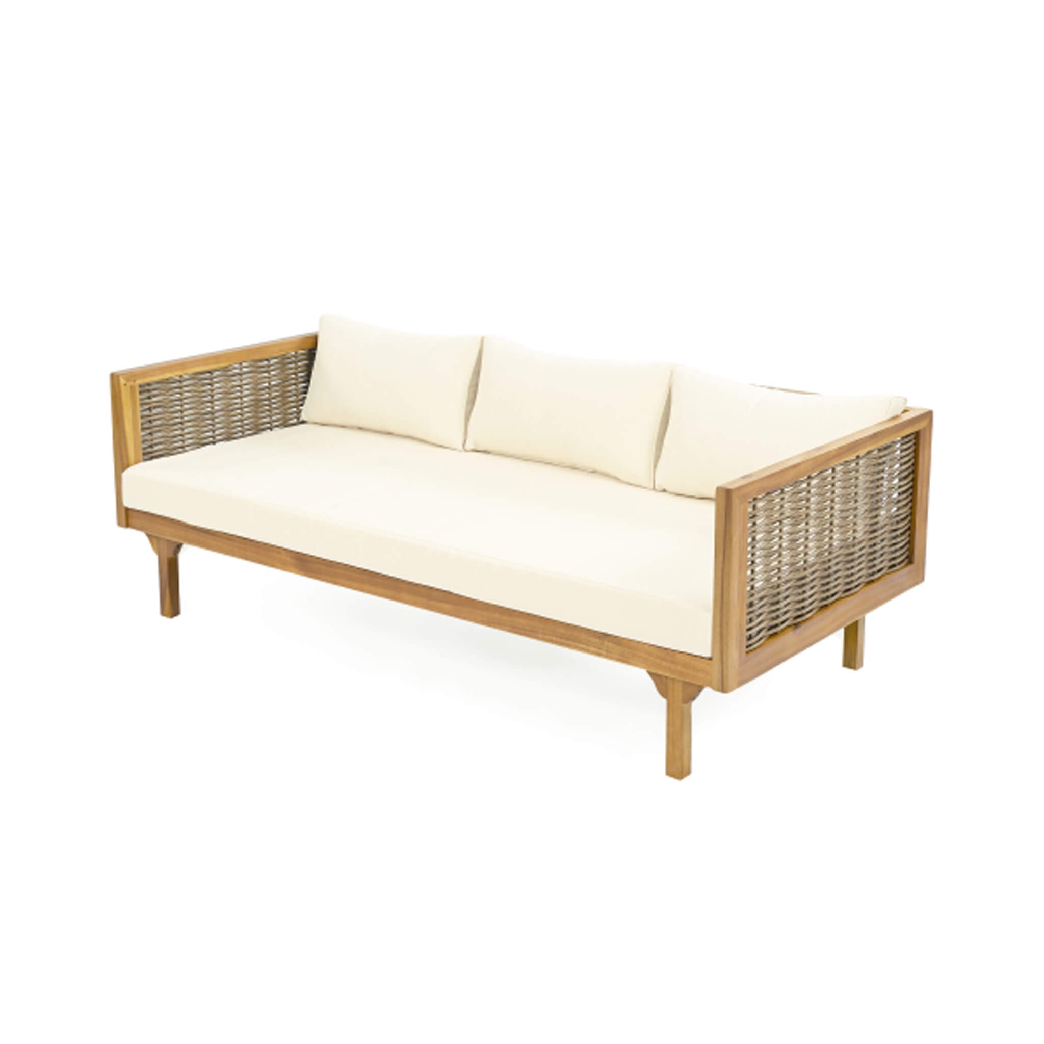 Alora 3-Seater Acacia Wood Daybed Sofa With Water-Resistant Cushions (SAK65773)