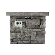 Alora 30-Inch Modern Outdoor 40K BTU Steel Frame Propane Fire Table With Lava Rocks (SAK12756)