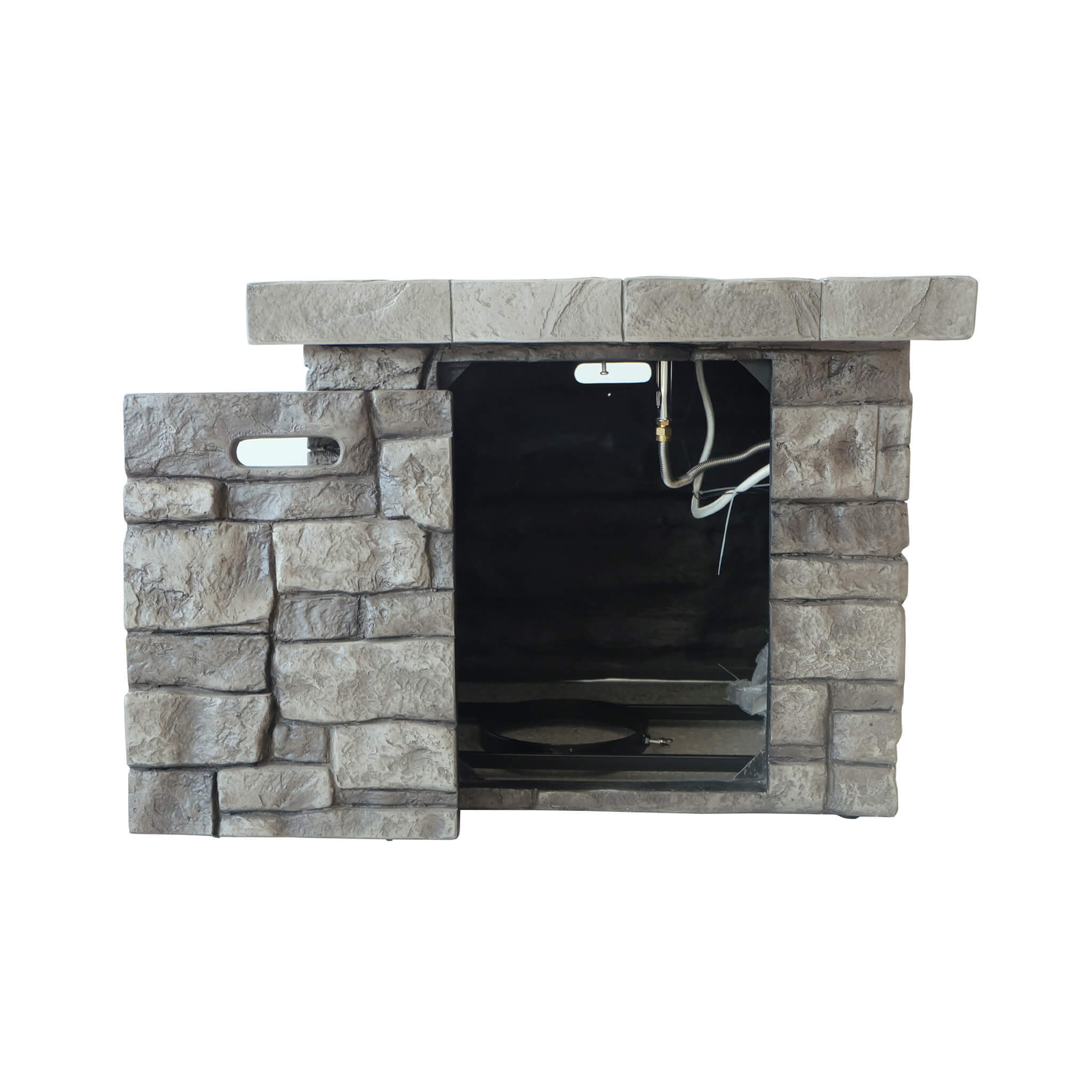 Alora 30-Inch Modern Outdoor 40K BTU Steel Frame Propane Fire Table With Lava Rocks (SAK12756)