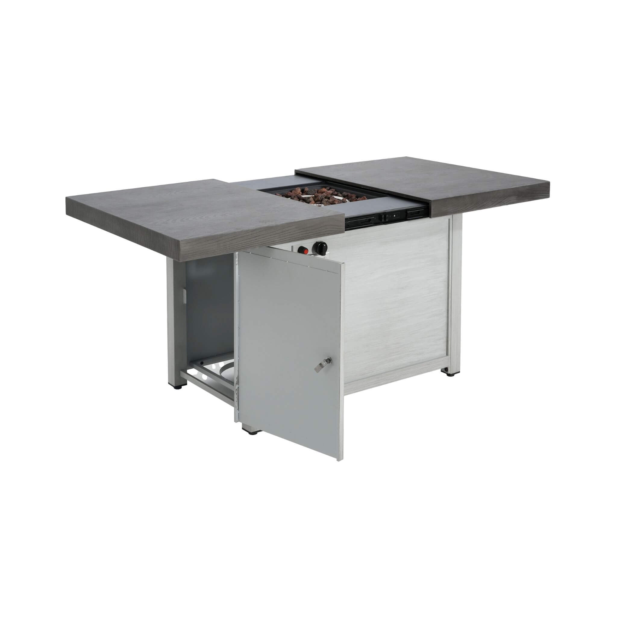 Alora Premium 50K BTU Rectangle Outdoor Aluminum Fire Pit Table (SAK70248)