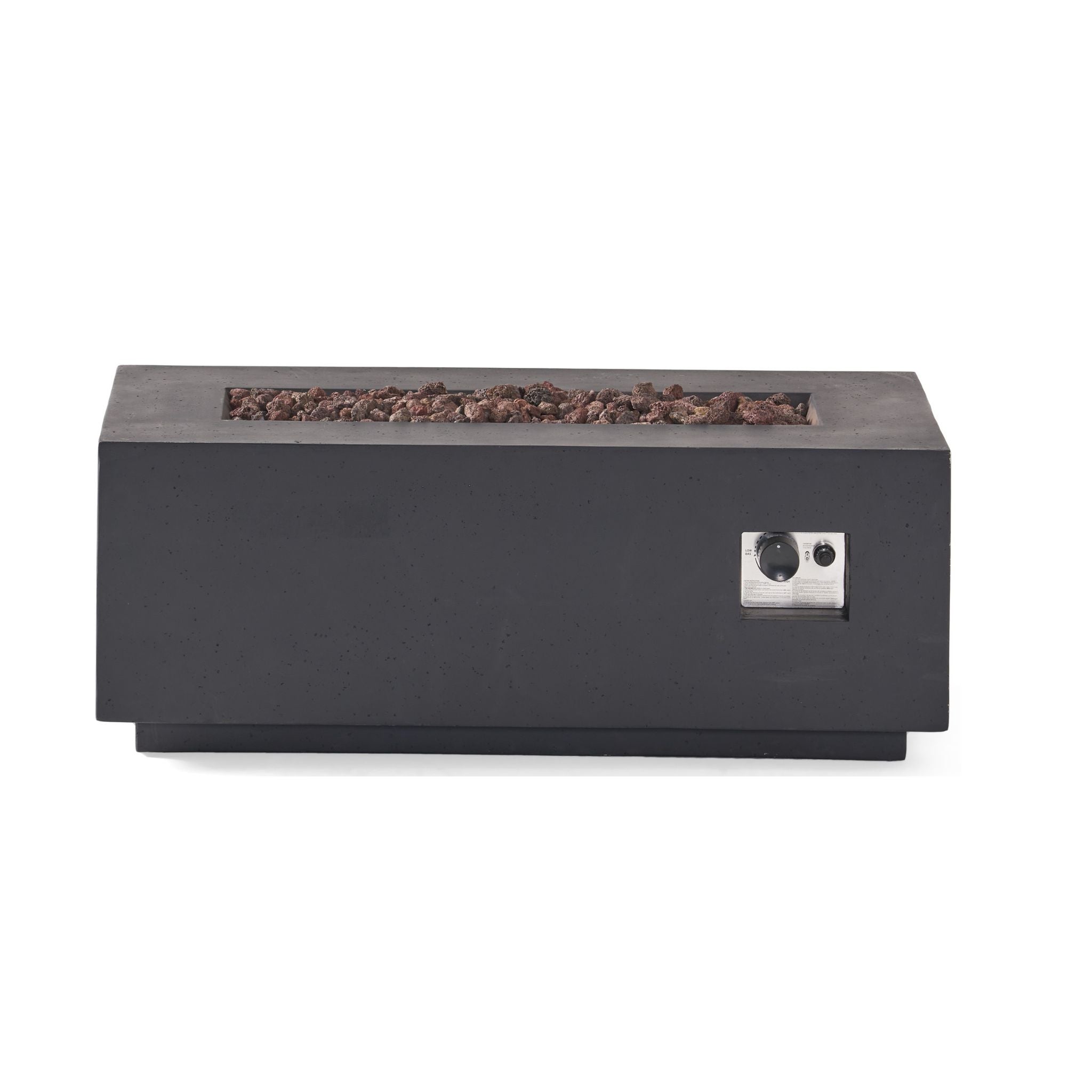 Alora Premium Outdoor Contemporary 40K BTU Rectangular Propane Gas Fire Pit Table (SAK96153)