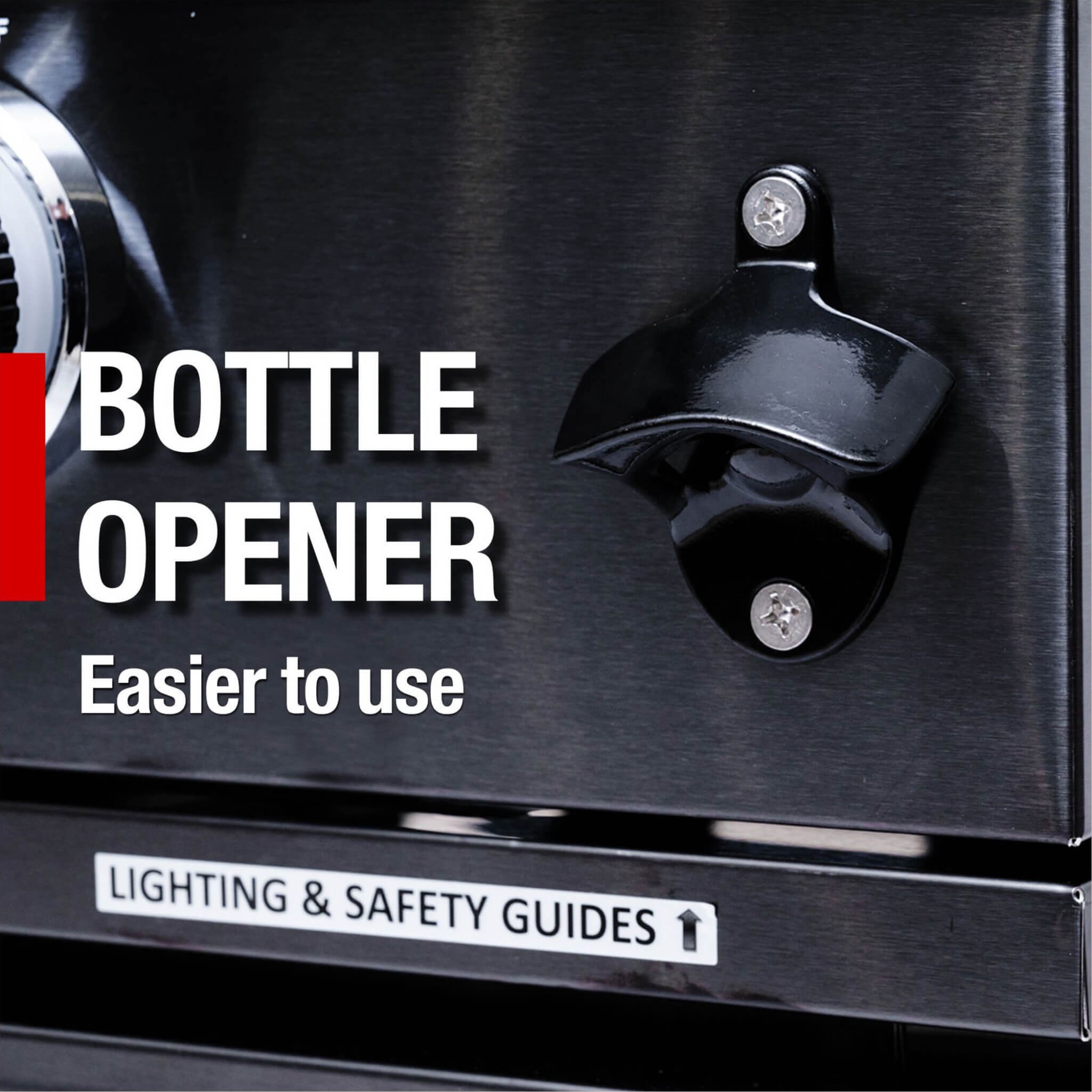 Castelle Flame 85K BTU Outdoor BBQ Kitchen Grill Island With 43-Inch 6-Burner Grill, Wine Fridge, Rotisserie Kit, And Sink (SAK23864)