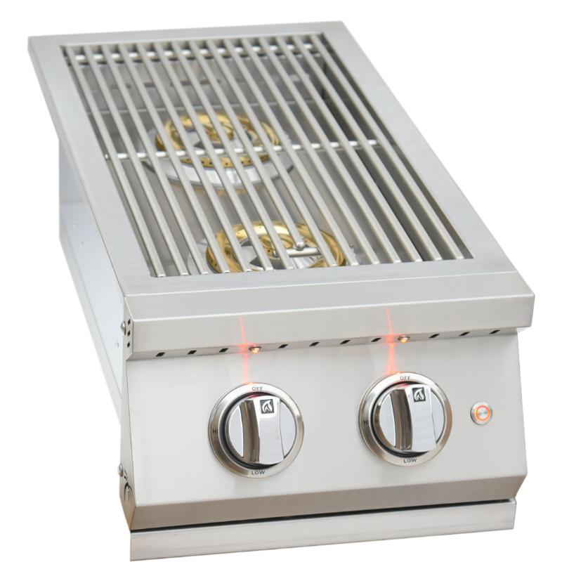 KoKoMo Grills Professional Double Side Burner with removable cover
