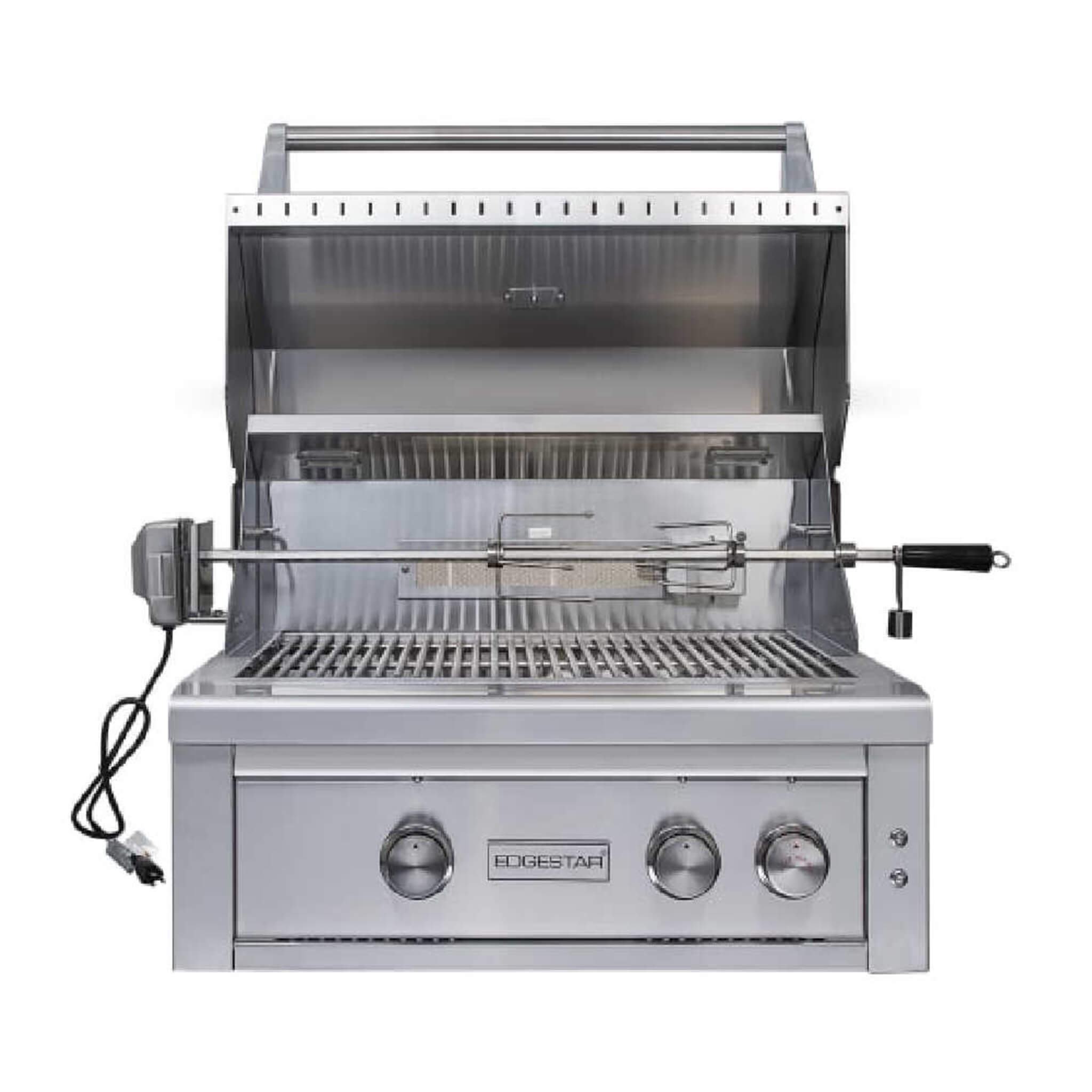 Edgestar 60K BTU 30-Inch Natural Gas Built-In Grill With Lighted Grill Area And Double Access Doors (SAK82568)