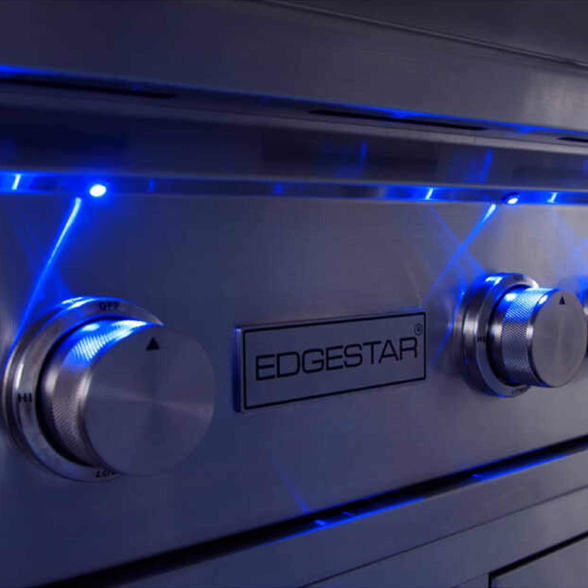 Edgestar 60K BTU 30-Inch Natural Gas Built-In Grill With Lighted Grill Area And Double Access Doors (SAK82568)