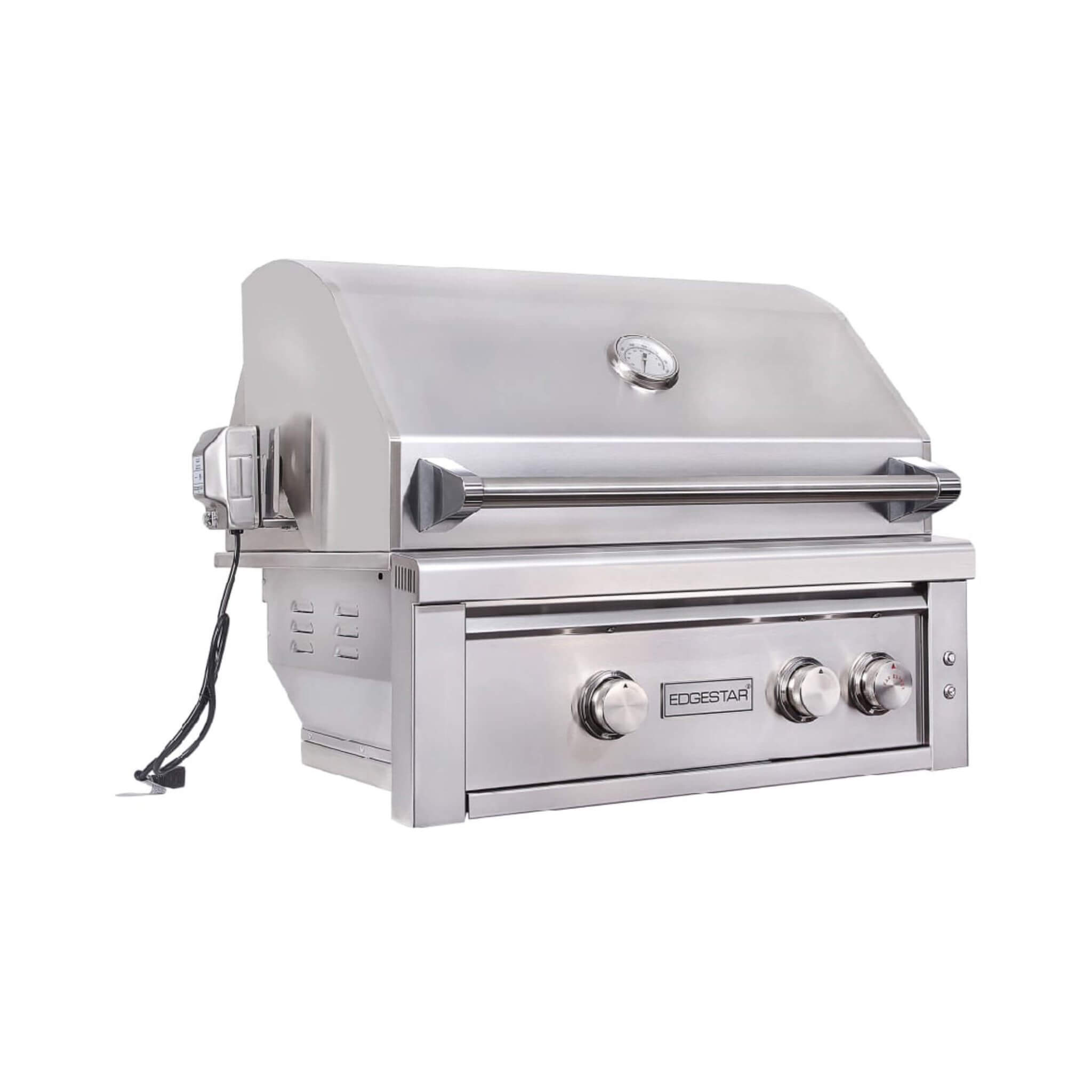 Edgestar 60K BTU 30-Inch Freestanding LED Lighting Grill And Cart With Rotisserie (SAK63985)