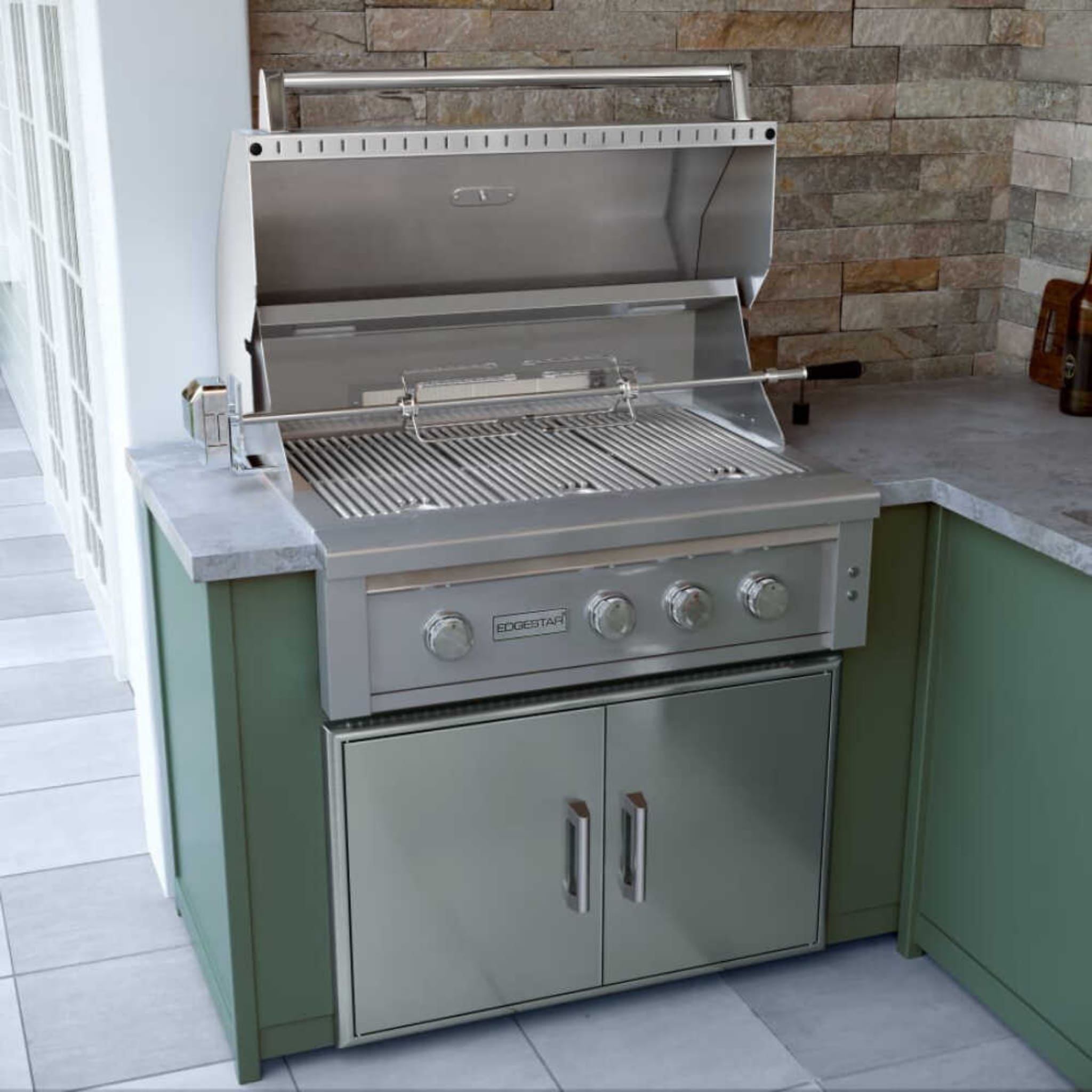 Edgestar 89K BTU 36-Inch Wide Liquid Propane Built In Grill With Insulated Jacket And Double Access Doors (SAK78429)