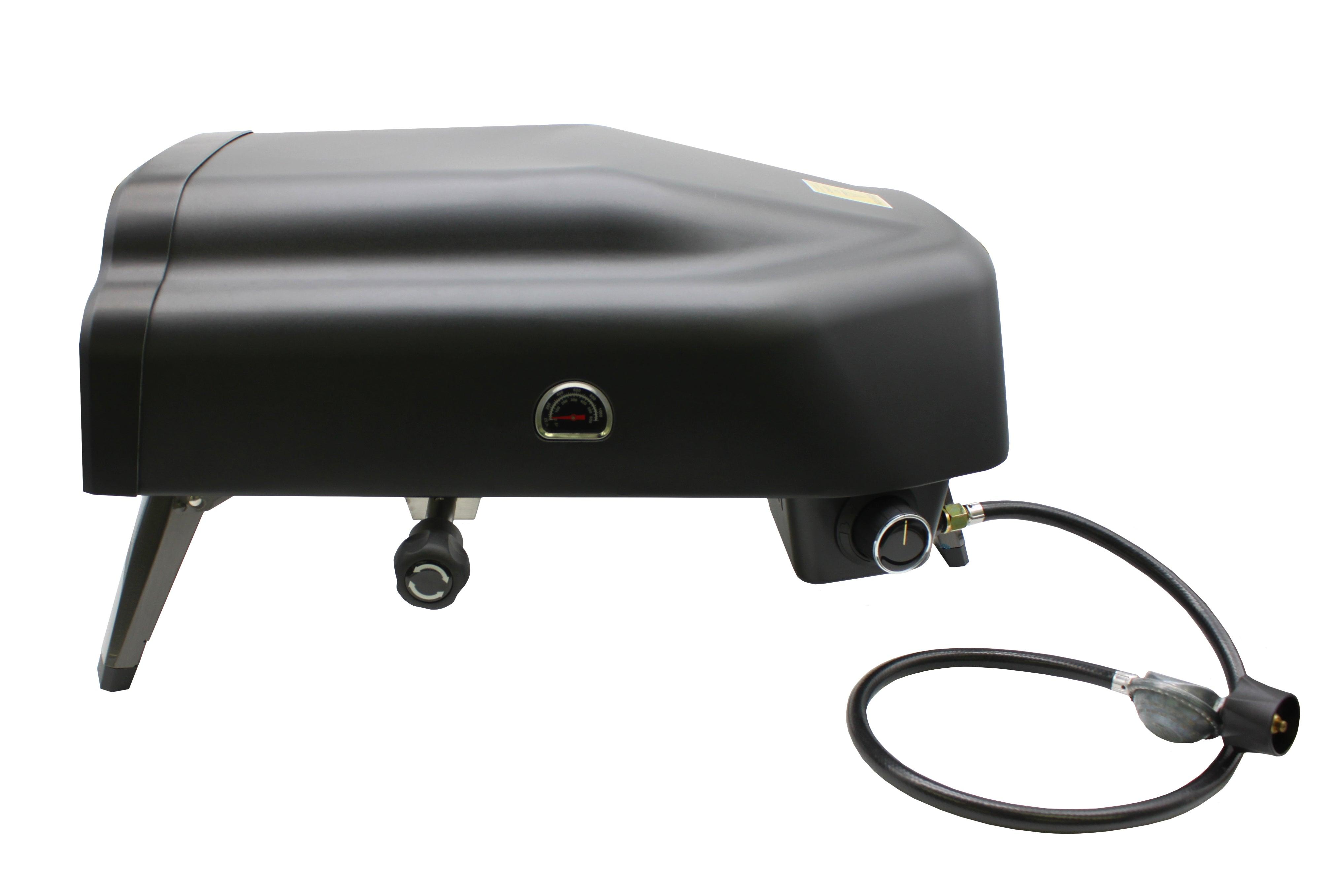 Flame King Outdoor Portable 14-inch Propane Pizza Oven Gas 360 Degree Rotating Stone