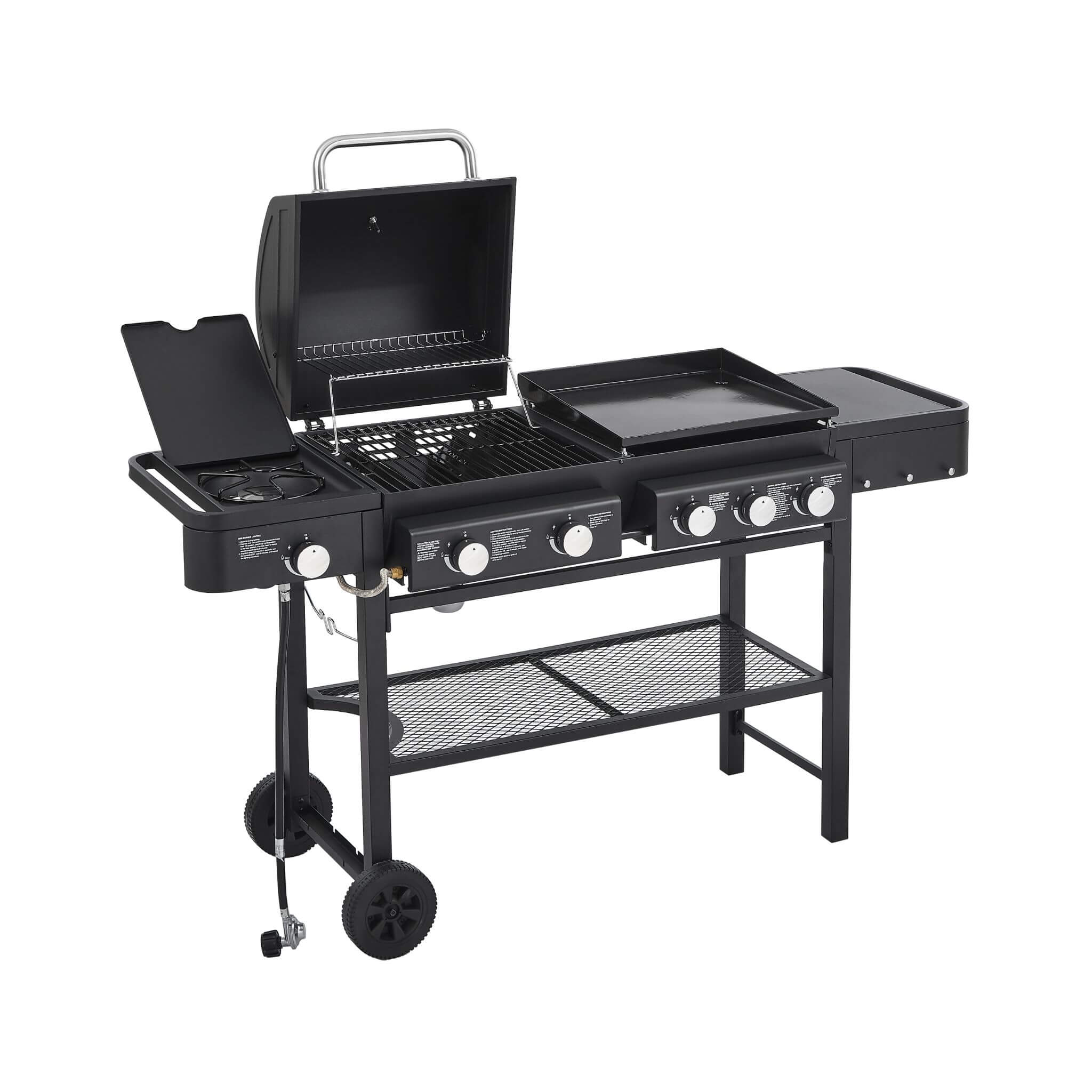 Castelle Flame Heavy-Duty All-In-One Outdoor 5-Burner 56K BTU LP Grill (SAK57124)