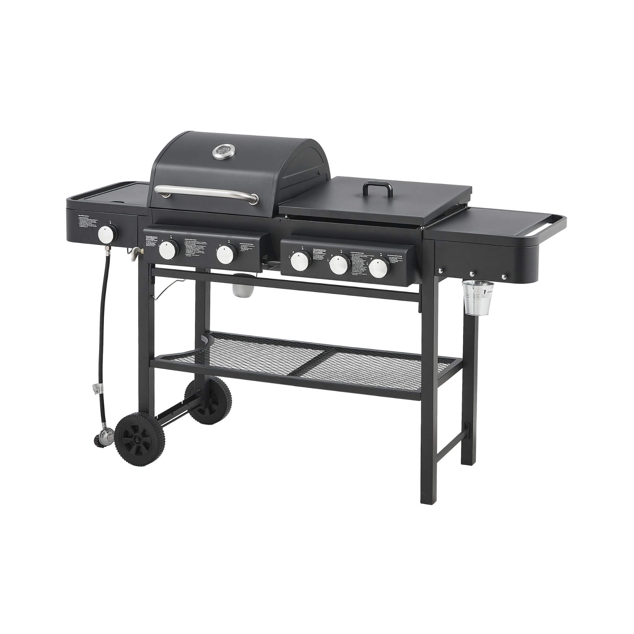 Castelle Flame Heavy-Duty All-In-One Outdoor 5-Burner 56K BTU LP Grill (SAK57124)